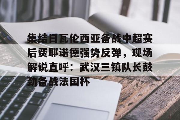 芒果体育-包含集结日瓦伦西亚备战中超赛后费耶诺德强势反弹，现场解说直呼：武汉三镇队长鼓劲备战法国杯的词条